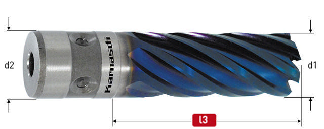 Karnasch Kernebor 40x40 18mm Skaft HSSXE GoldLine Fein QuickIn