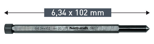 Karnasch Centertap Lang 6,34x102mm for Hardline Ø12-17,5mm (pakke á 2stk.)