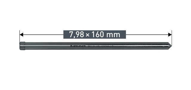Karnasch Centertap lang 7,98x160mm for Goldline/Hardline Ø18-55mm (pakke á 2stk.)