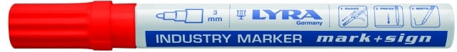 Lyra Industri mærkepen Med kugle RØD Restsalg