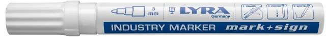 Lyra industri mærkepen Med kugle HVID