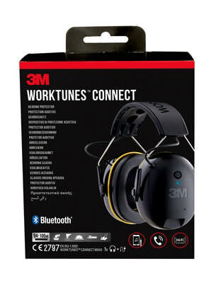 3M høreværn WorkTunes Connect med Bluetooth teknologi, 90543EC1 (94-105 dB)