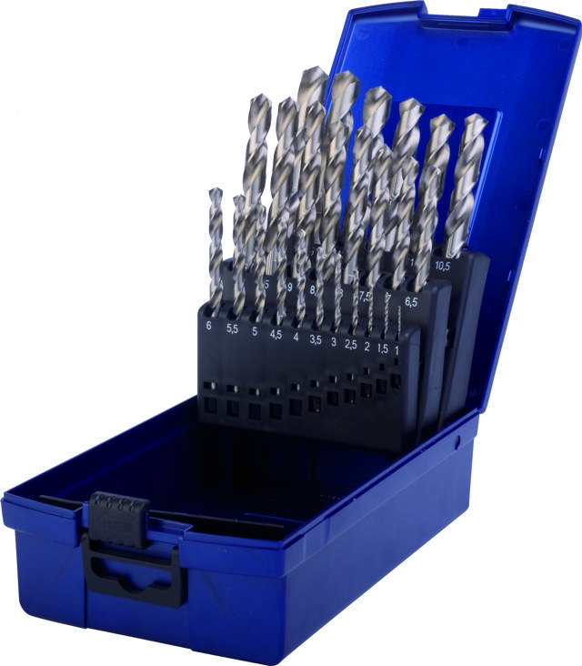 PTG Borsæt 1-13x0,5 HSS Slebet i Rose plastkassette