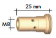 TBI adapter M8x25mm (MB401 Med flere)