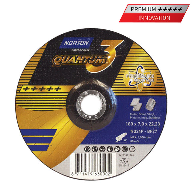 Norton Skrubskive 125x7,0x22,2 Quantum 3 Comfort NQ24N T27 Keramisk