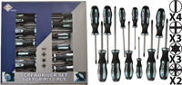 Bato Skruetrækkersæt kærv/Torx/Ph/Pz 12 dele