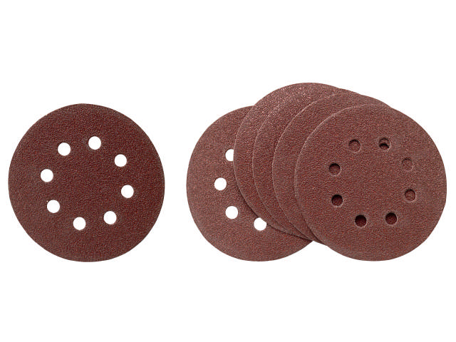 Norton sliberondel 125mm 8-huls K180 H231 med Velcro