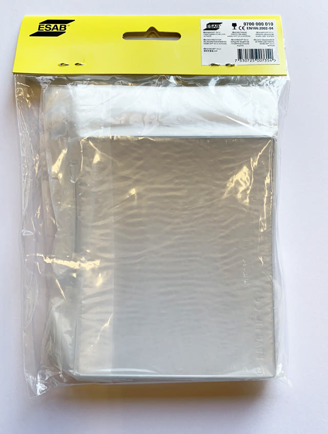 Esab Udvendig Beskyttelsesglas 114x93mm For WarriorTech & Savage svejsehjelm (pk á 10 stk)