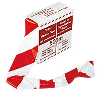 Afmærkningsbånd 80mm x 500 meter rød/hvid
